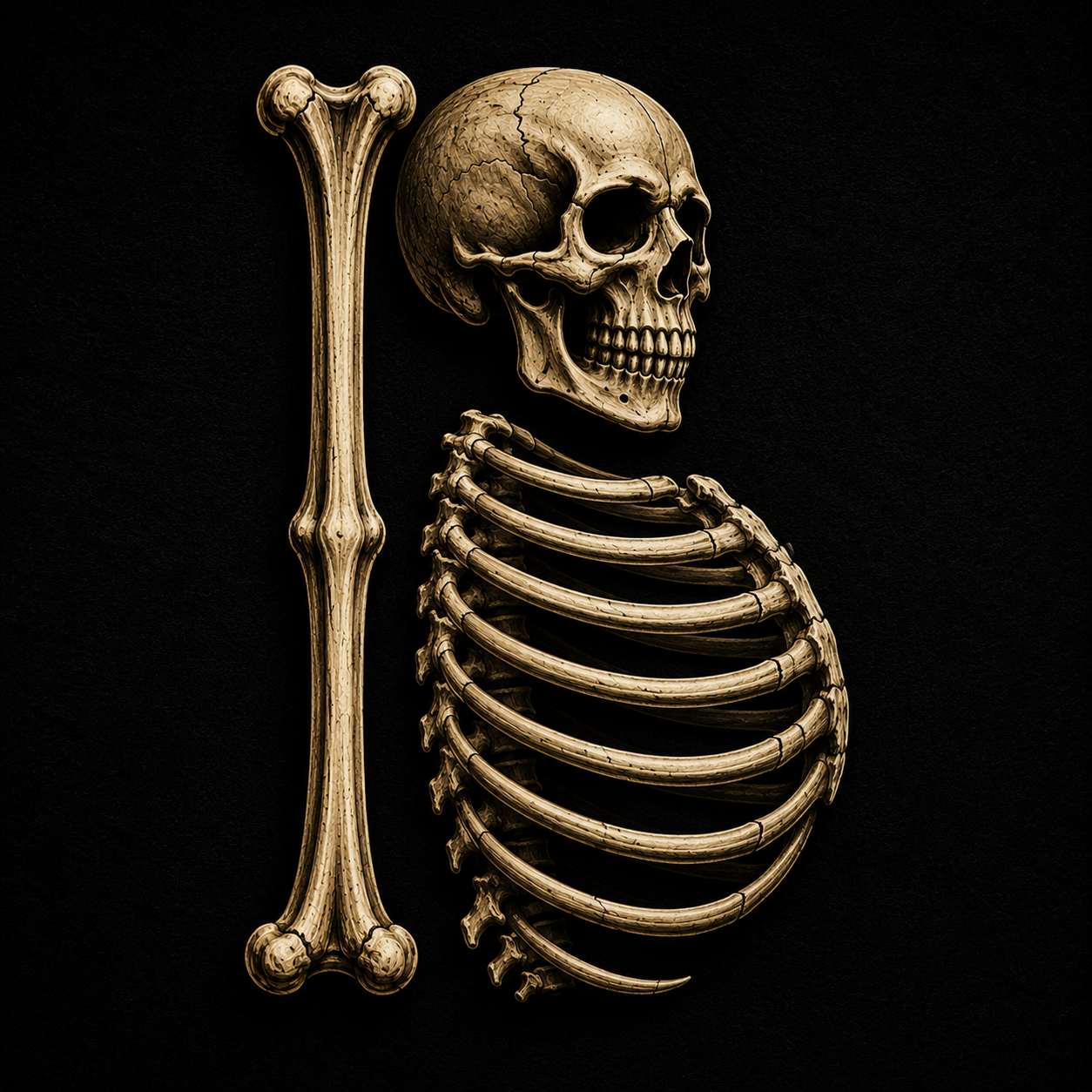 Bonehoard Games skeletal B logo